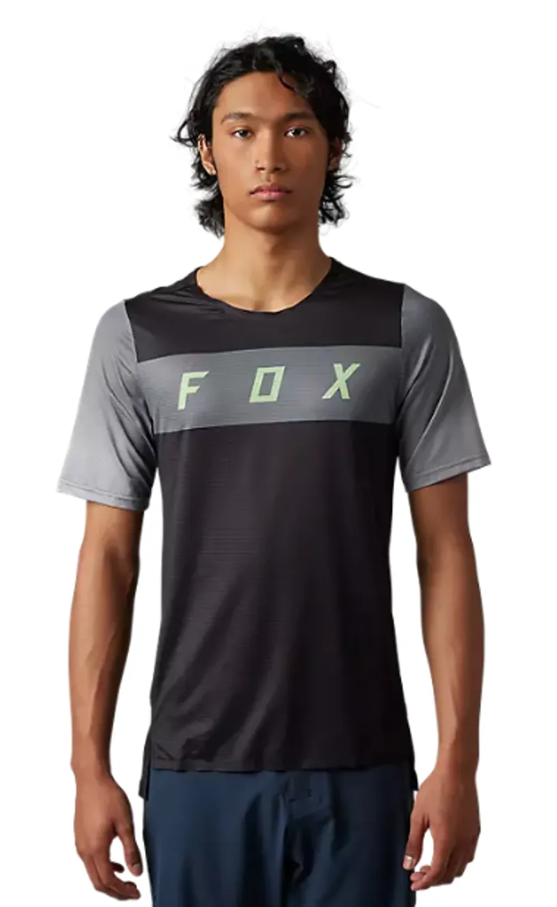 Fox Racing Flexair Short Sleeve Arcadia Jersey in Black-1